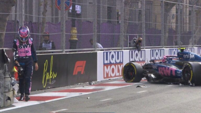 Fórmula 1: en una sesión accidentada, Franco Colapinto chocó en la clasificación del GP de Azerbaiyán y largará 16 en la carrera